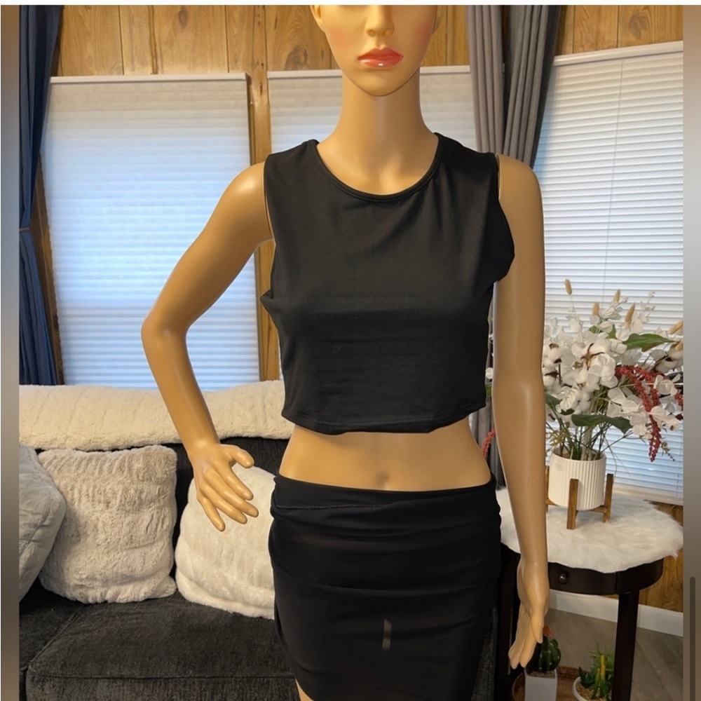 Women’s 3Pcs Solid Crop Tank Top Size M - Picture 3 of 13